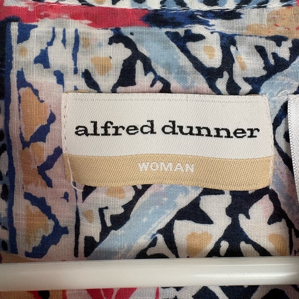 Alfred Dunner Patchwork-Print Button Front Shirt 100% Cotton size 16 boho - Picture 2 of 9